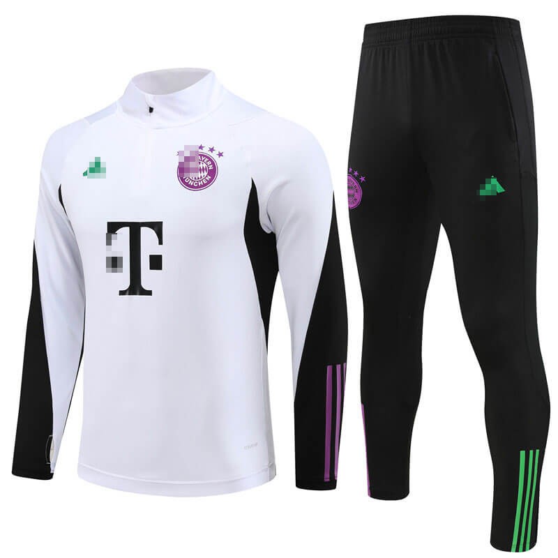 Sudadera Entrenamiento Bayern Múnich 2023/2024 Blanco/Negro